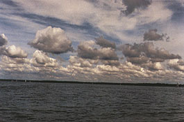 Altostratus (wy�ej), cumulus (w g��bi)